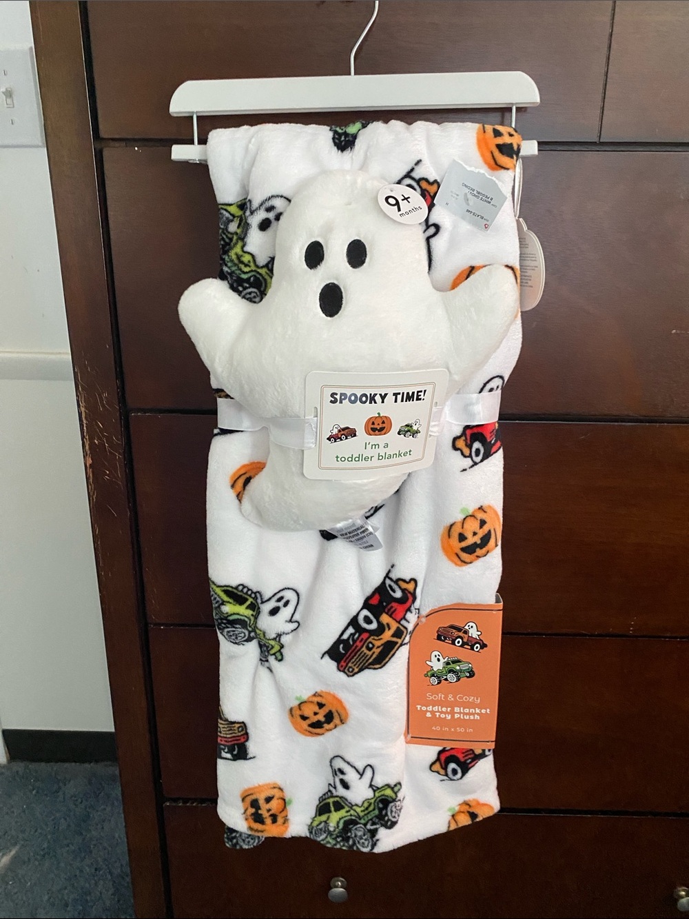 George White Halloween Toddler Blanket with Ghost Plush